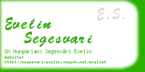 evelin segesvari business card